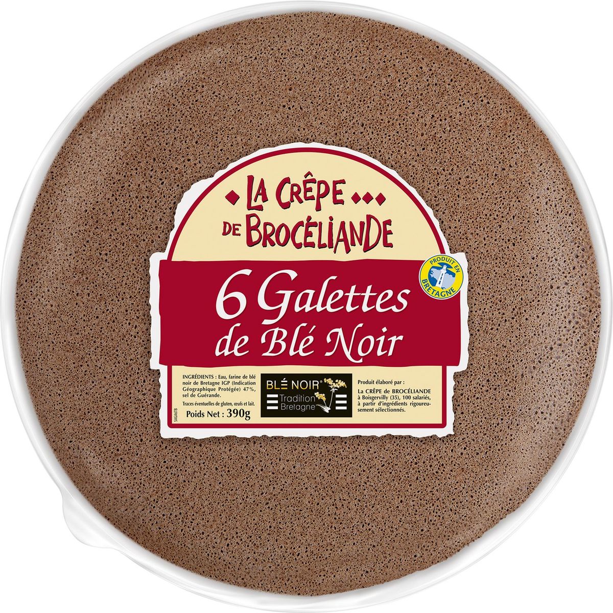BROCELIANDE La crêpe de brocéliande Galette de blé noir 390g 6 pièces 390g