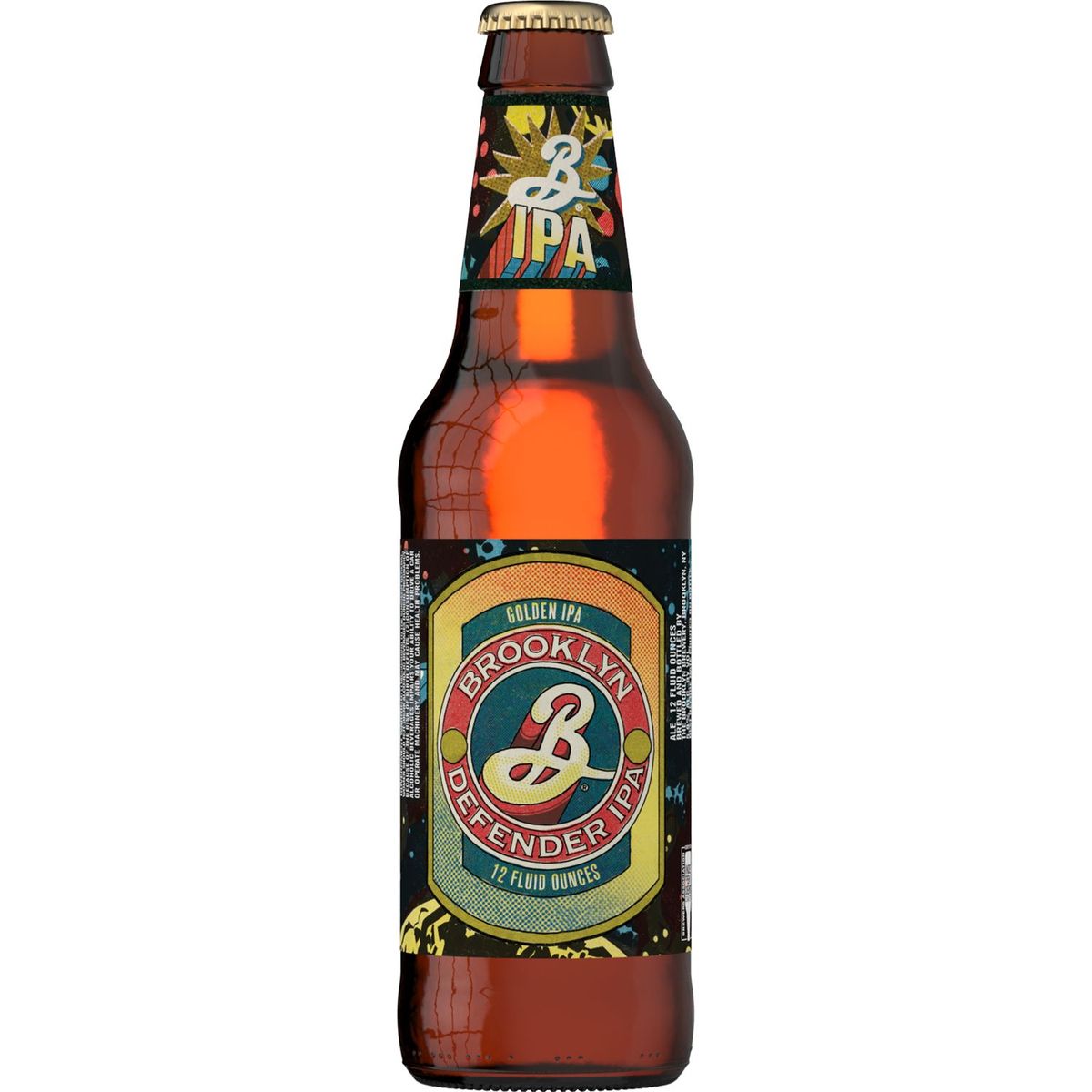 BROOKLYN Bière blonde defender IPA 5,5% bouteille 35,5cl