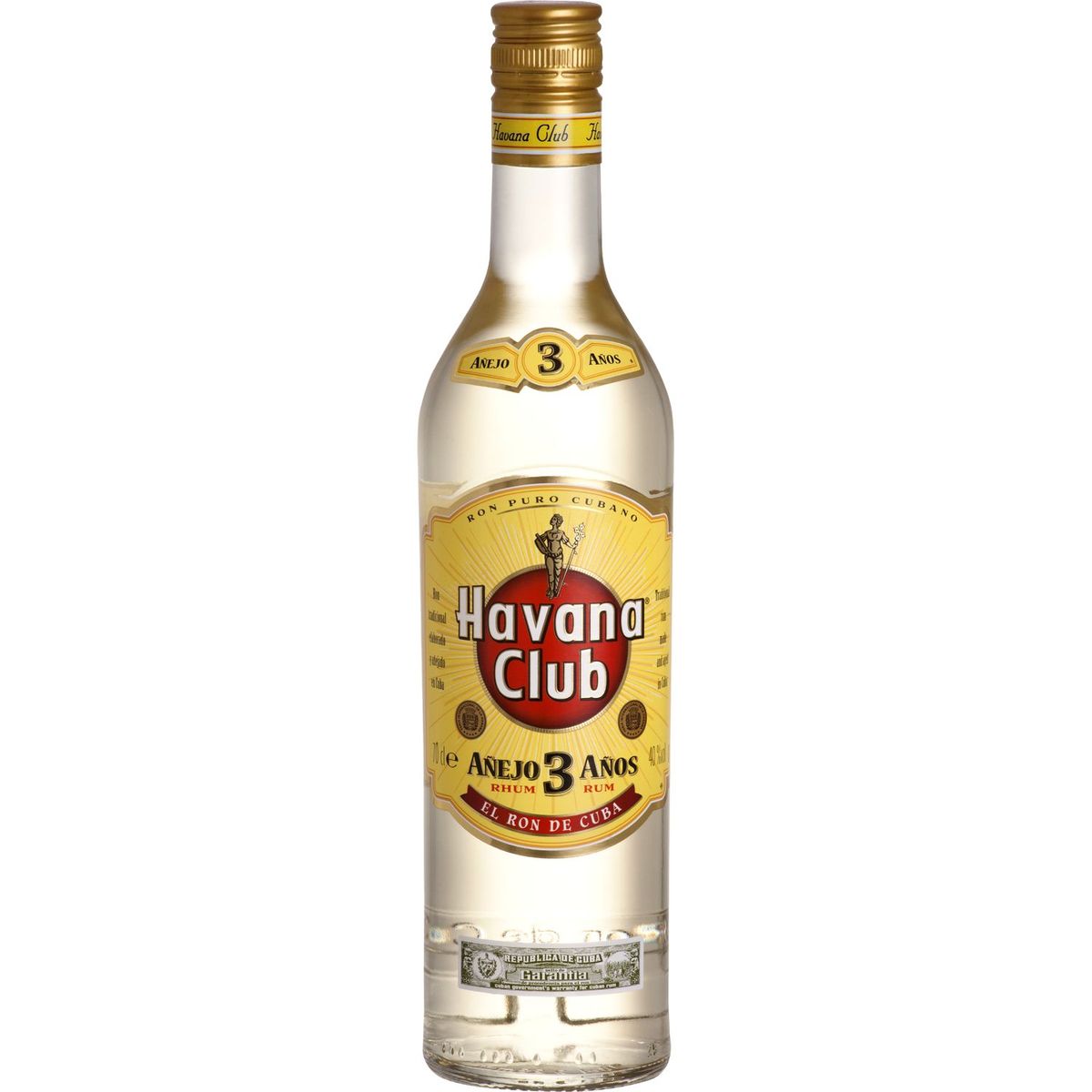 HAVANA CLUB Rhum blanc cubain 3 ans 40% 70cl