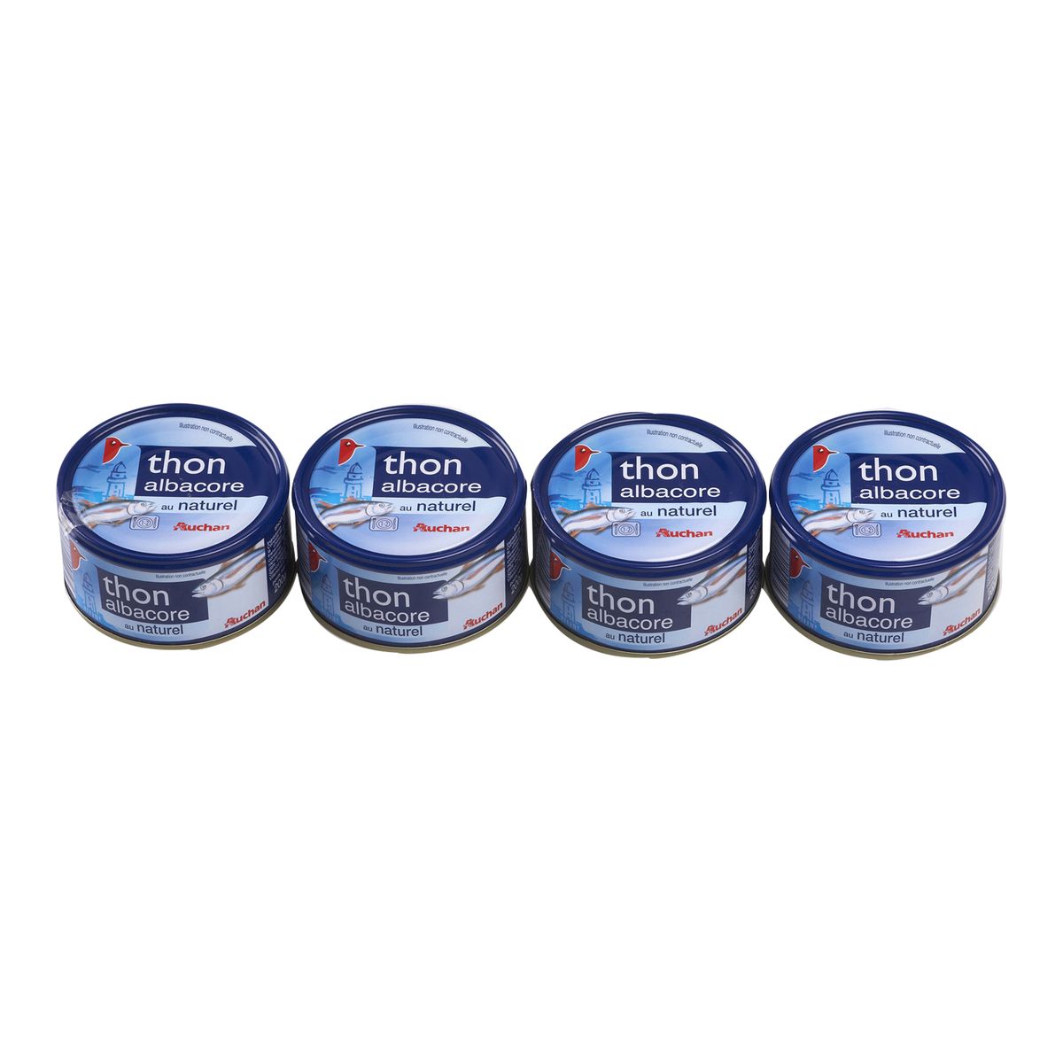 AUCHAN Auchan thon albacore naturel 4x140g