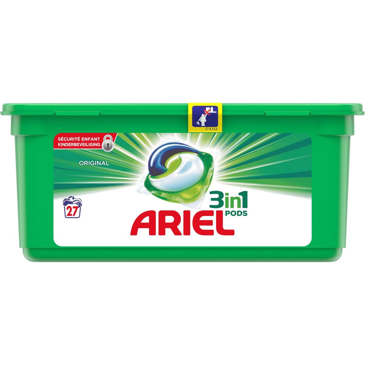 ARIEL Pods lessive capsules original 27 lavages 27 capsules