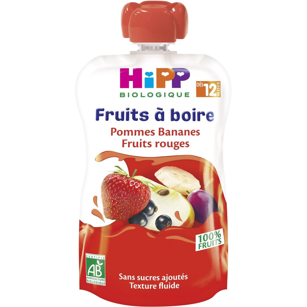 HIPP Hipp gourdes compotes pomme banane bio 120ml dès 12 mois pas cher