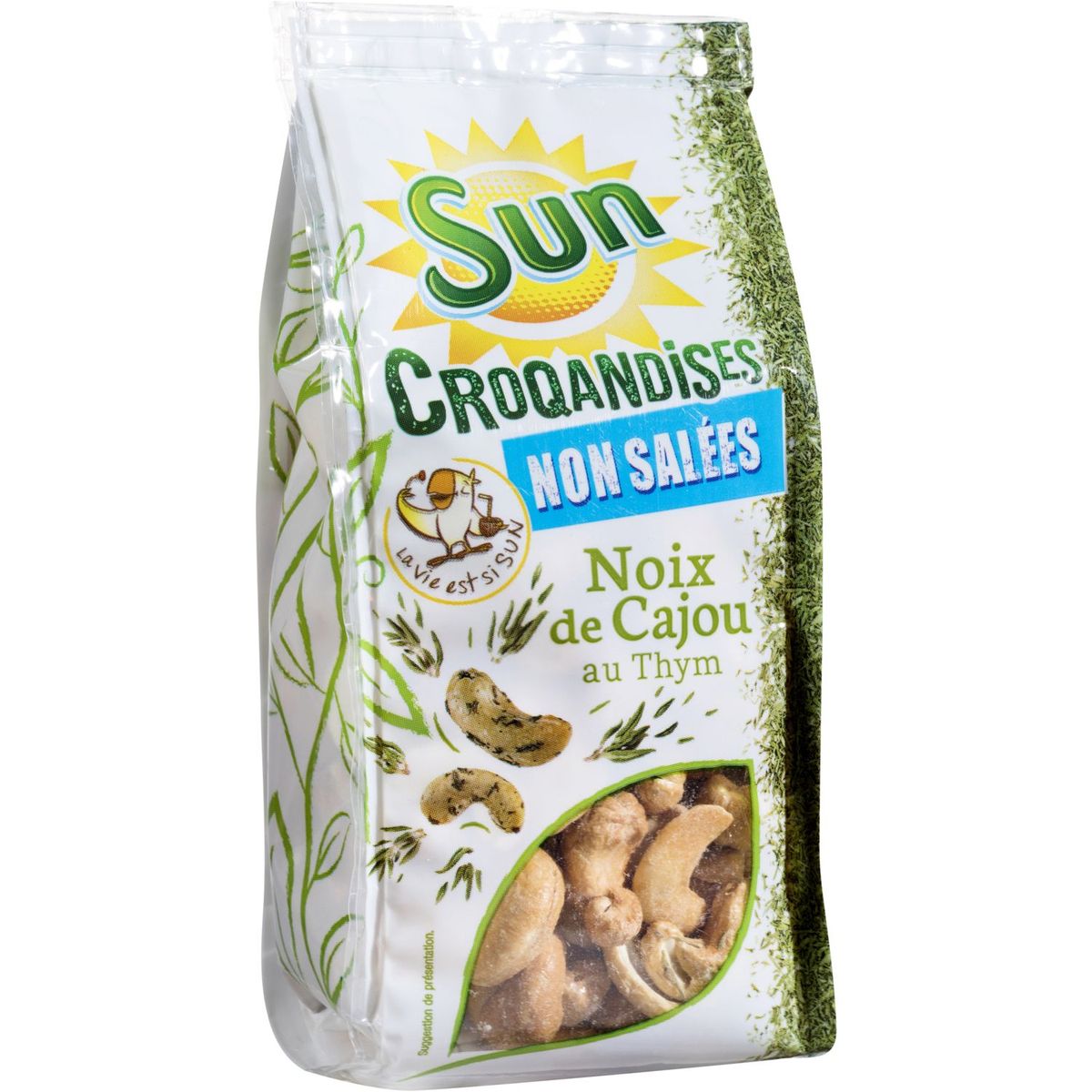 SUN Noix de cajou au thym sans sel 180g