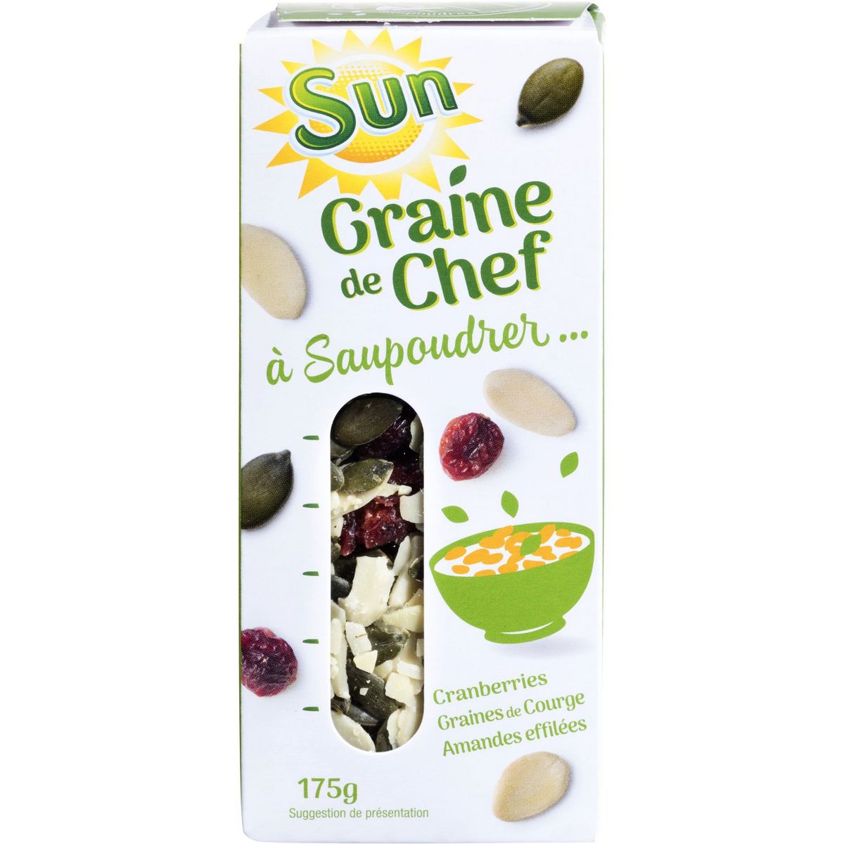 SUN SSun graine de chef courge cranberries amandes effilées 175g