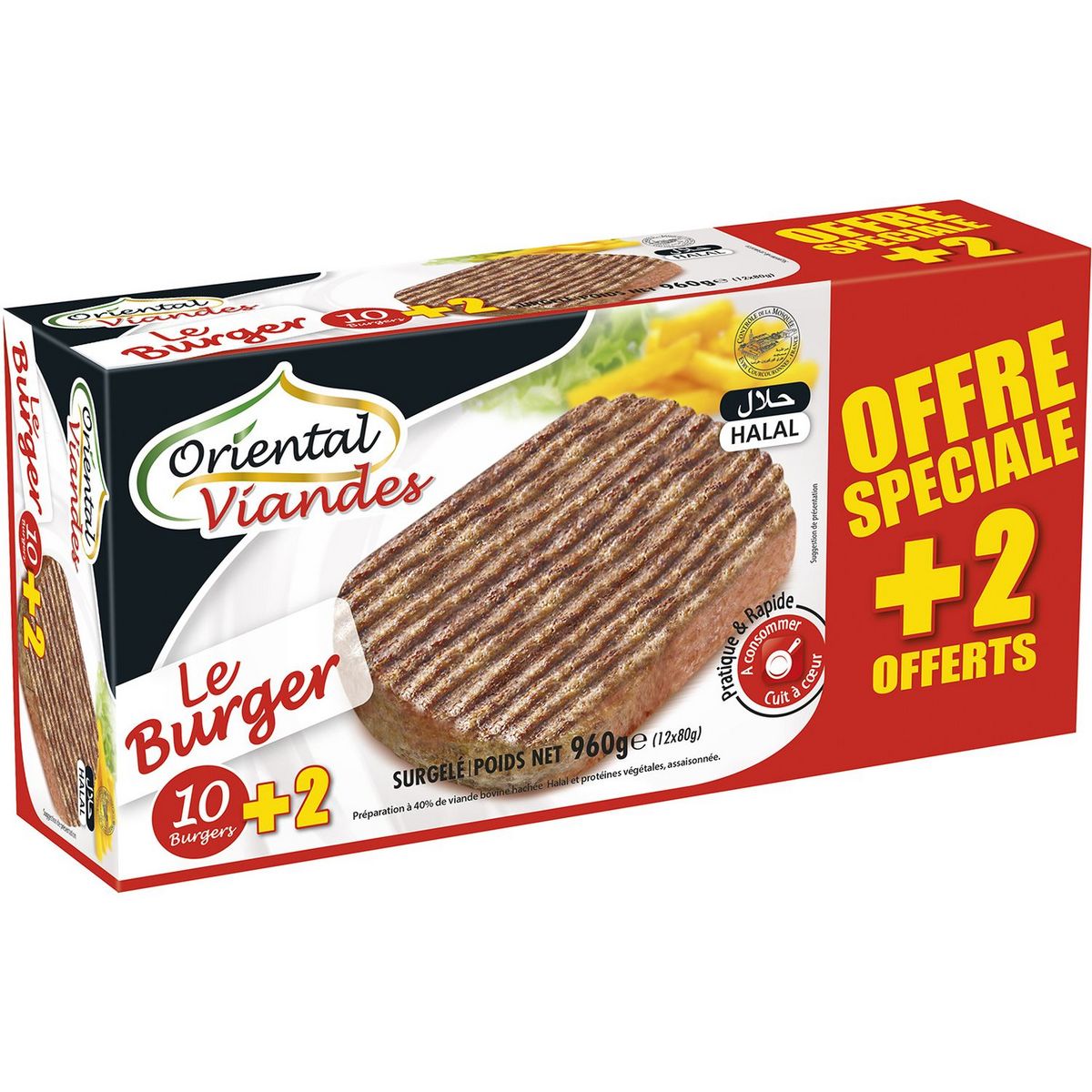 ORIENTAL Oriental burgers x10 +2offerts 960g