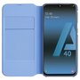 SAMSUNG Etui à rabat pour Galaxy A40 - Noir et bleu