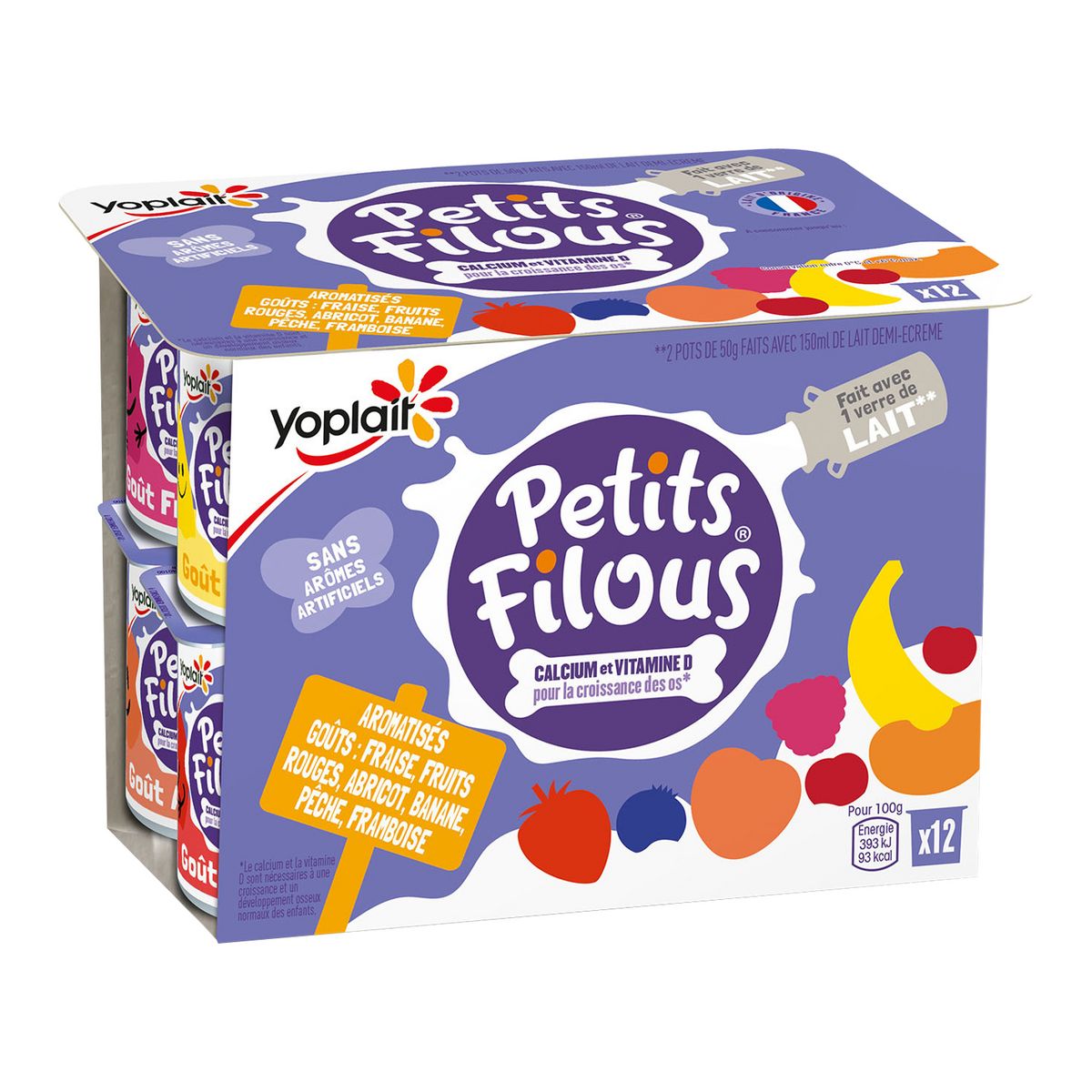 YOPLAIT Petits Suisses aromatisés 12x50g 12x50g