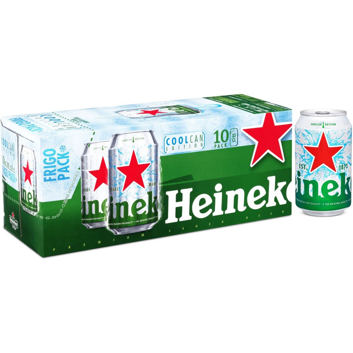 HEINEKEN Heineken bière blonde premium frigobox 5° canette 10x33cl
