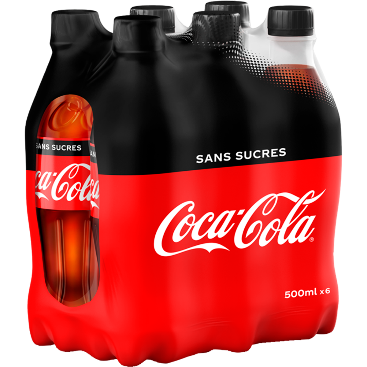 COCA-COLA Zéro boisson gazeuse sans sucres 6x50cl