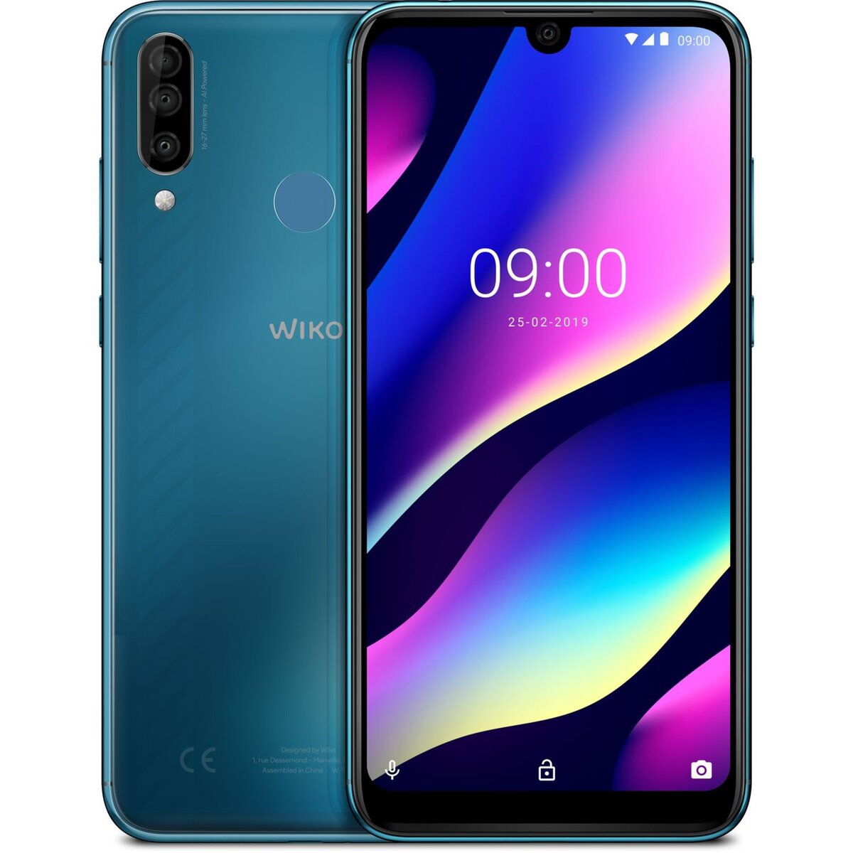 WIKO Smartphone - VIEW3 - Turquoise - 64 Go - 6.26 pouces - 4G - Nano Sim ou carte microSD