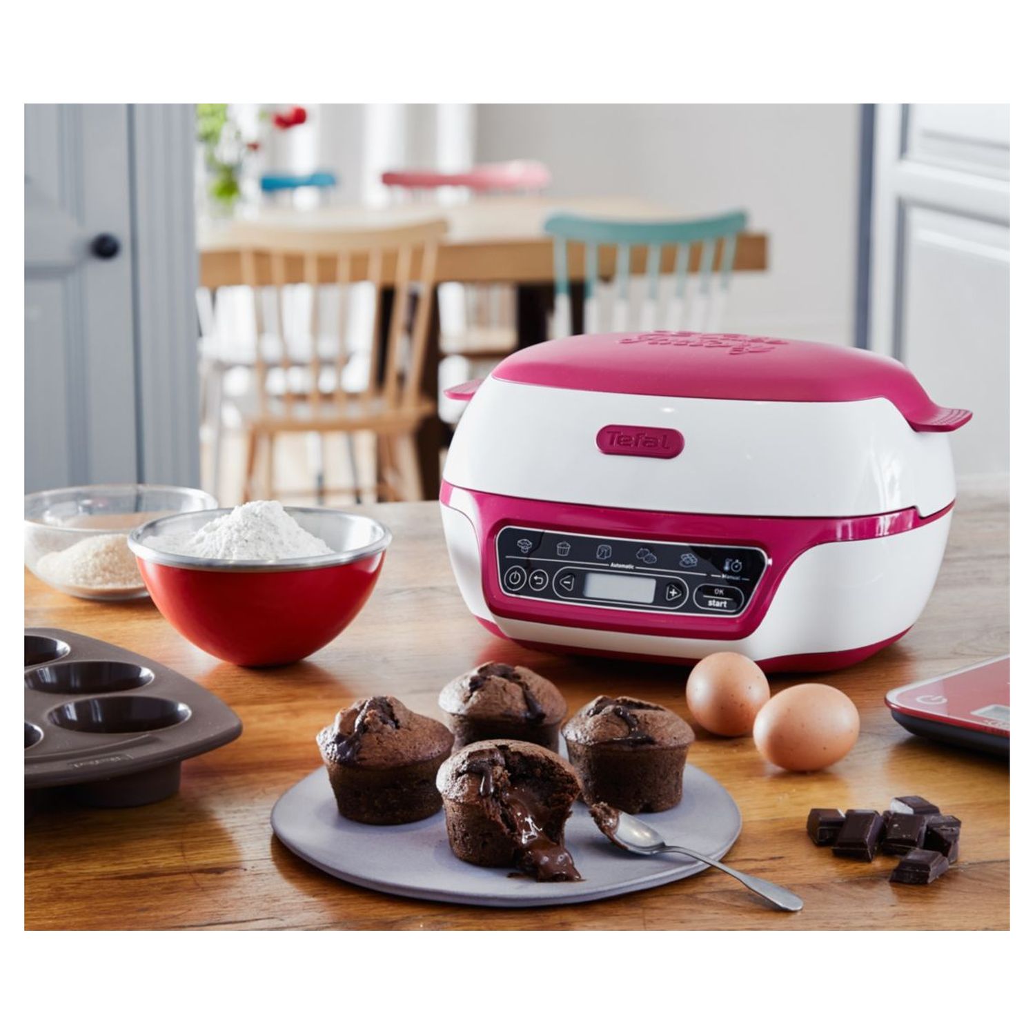 Voir la diapositive 6 : TEFAL Machine à gâteaux Cake Factory KD801811 - 1100 W