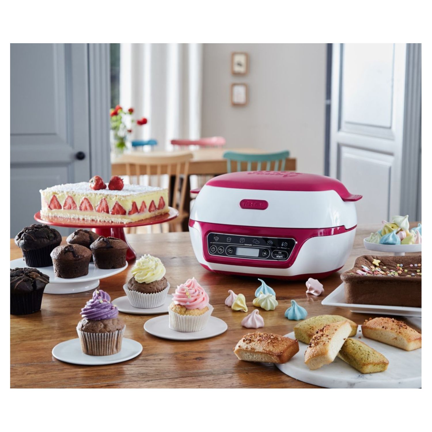 Voir la diapositive 2 : TEFAL Machine à gâteaux Cake Factory KD801811 - 1100 W