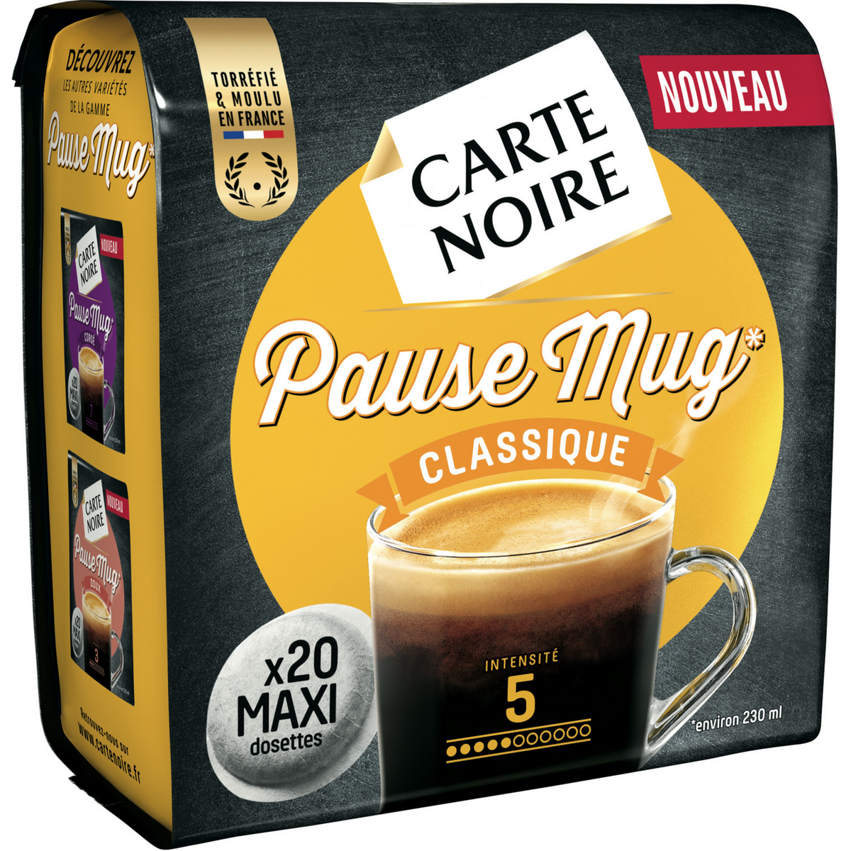 CARTE NOIRE Carte Noire Café classique en dosette 250g 20 dosettes 250g