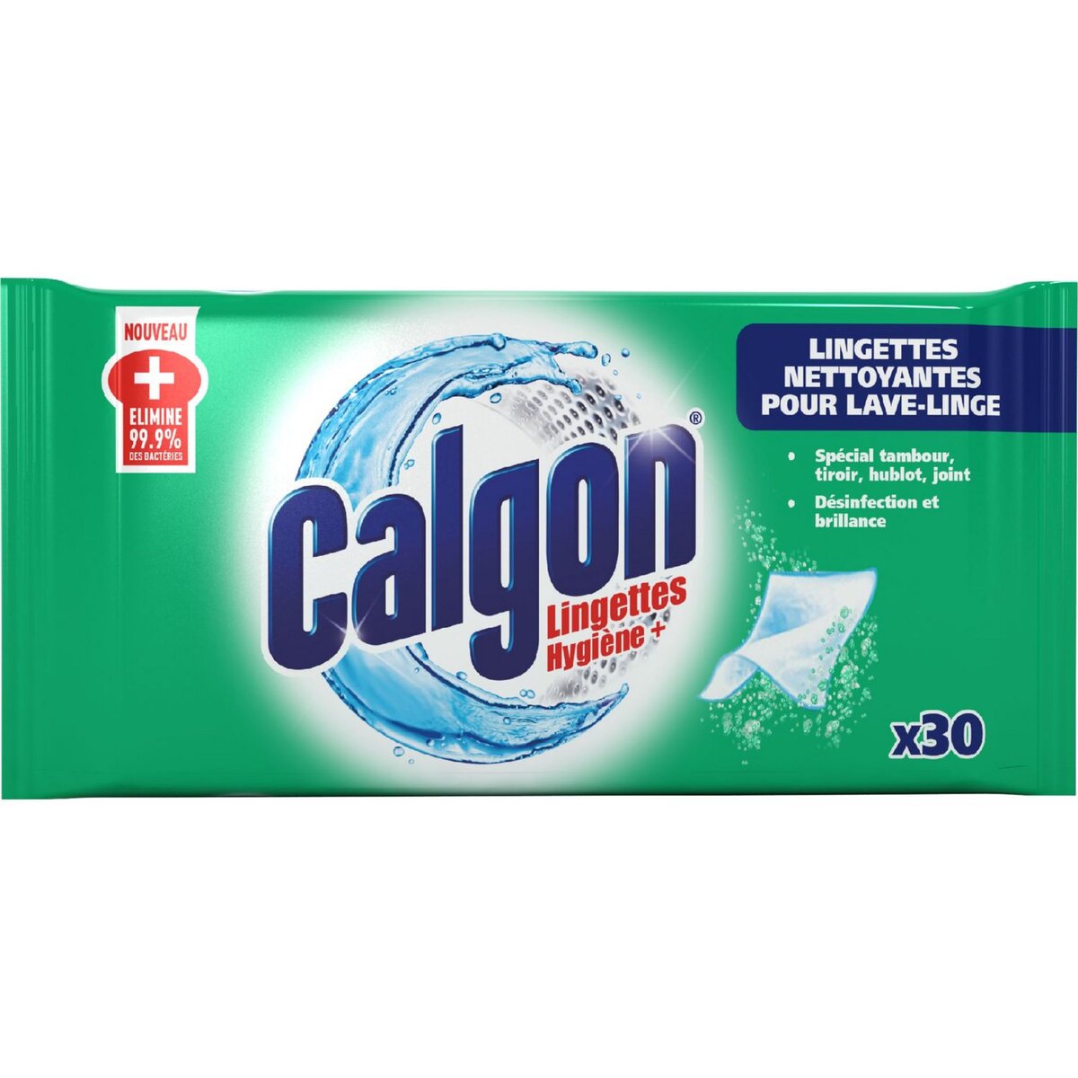 CALGON Lingettes nettoyantes lave-linge 30 lingettes