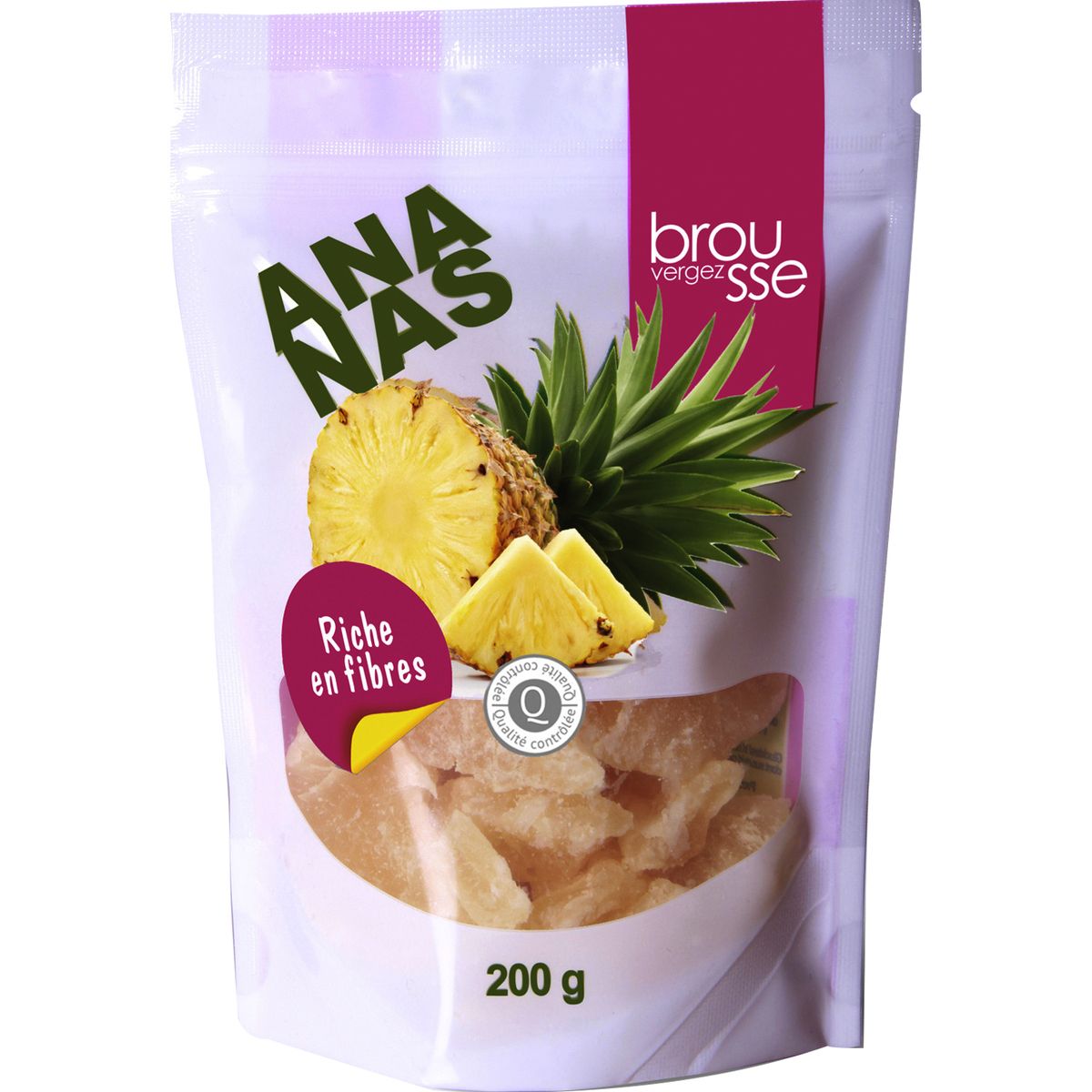 BROUSSE VERGEZ Brousse vergez Ananas déshydratés 200g 200g