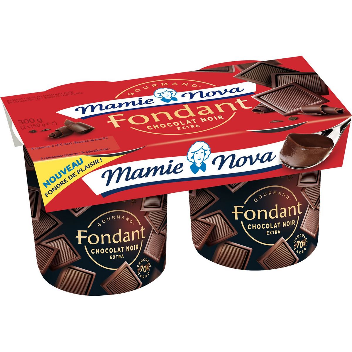 MAMIE NOVA Mamie Nova gourmand fondant au chocolat noir x2 -300g