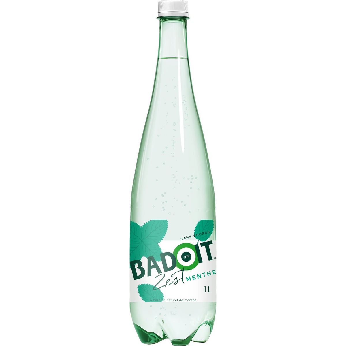 BADOIT Eau minérale naturelle gazeuse aromatisée à la menthe 1l