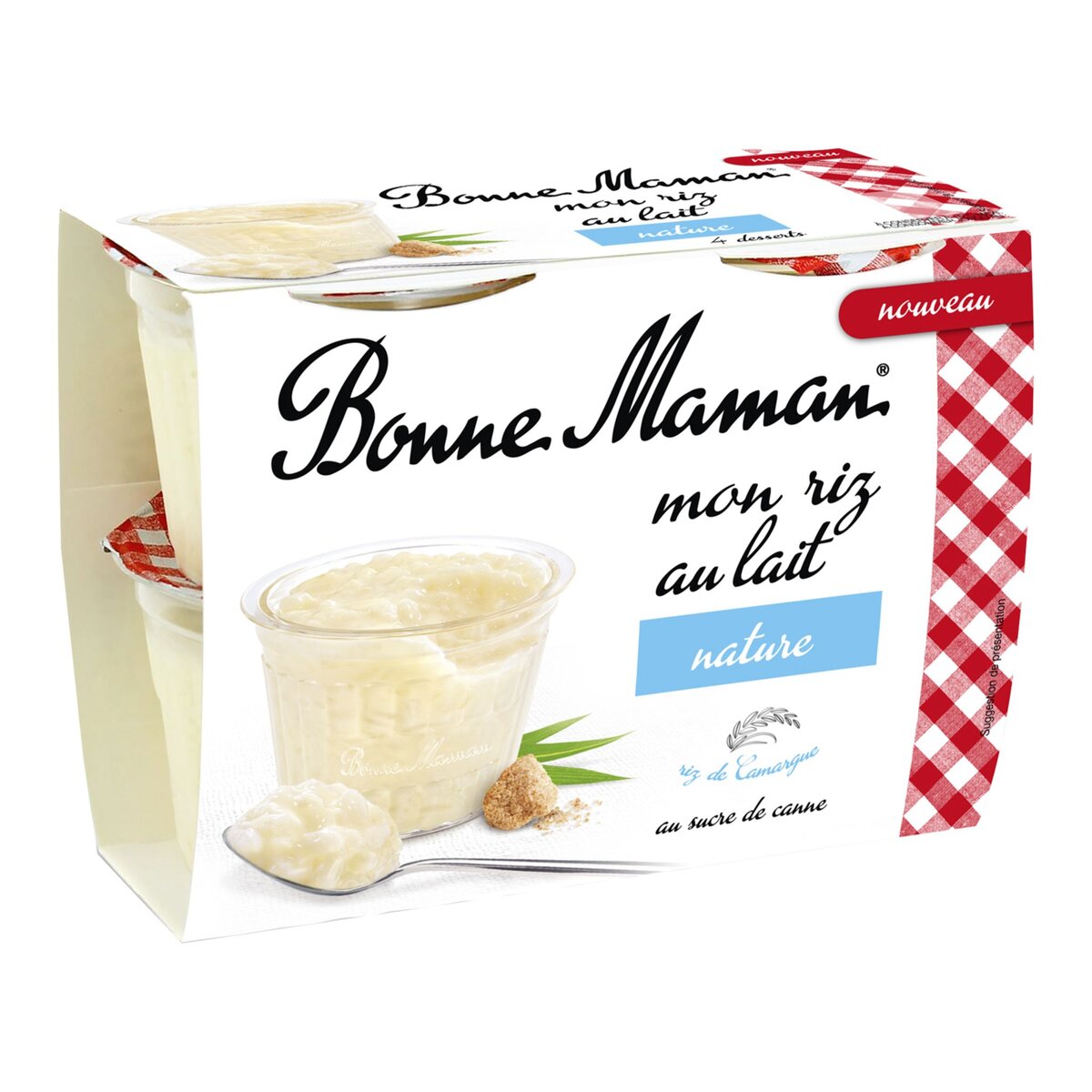 BONNE MAMAN Bonne Maman riz au lait nature 4x100g