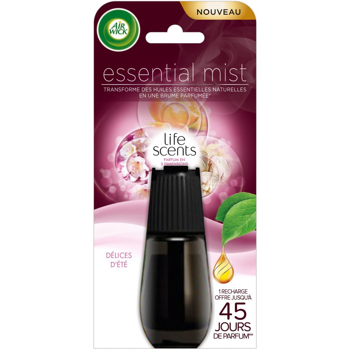 Recharge pour diffuseur d'huile parfumée Air Wick Essential Mist, parfums  variés, 20 mL