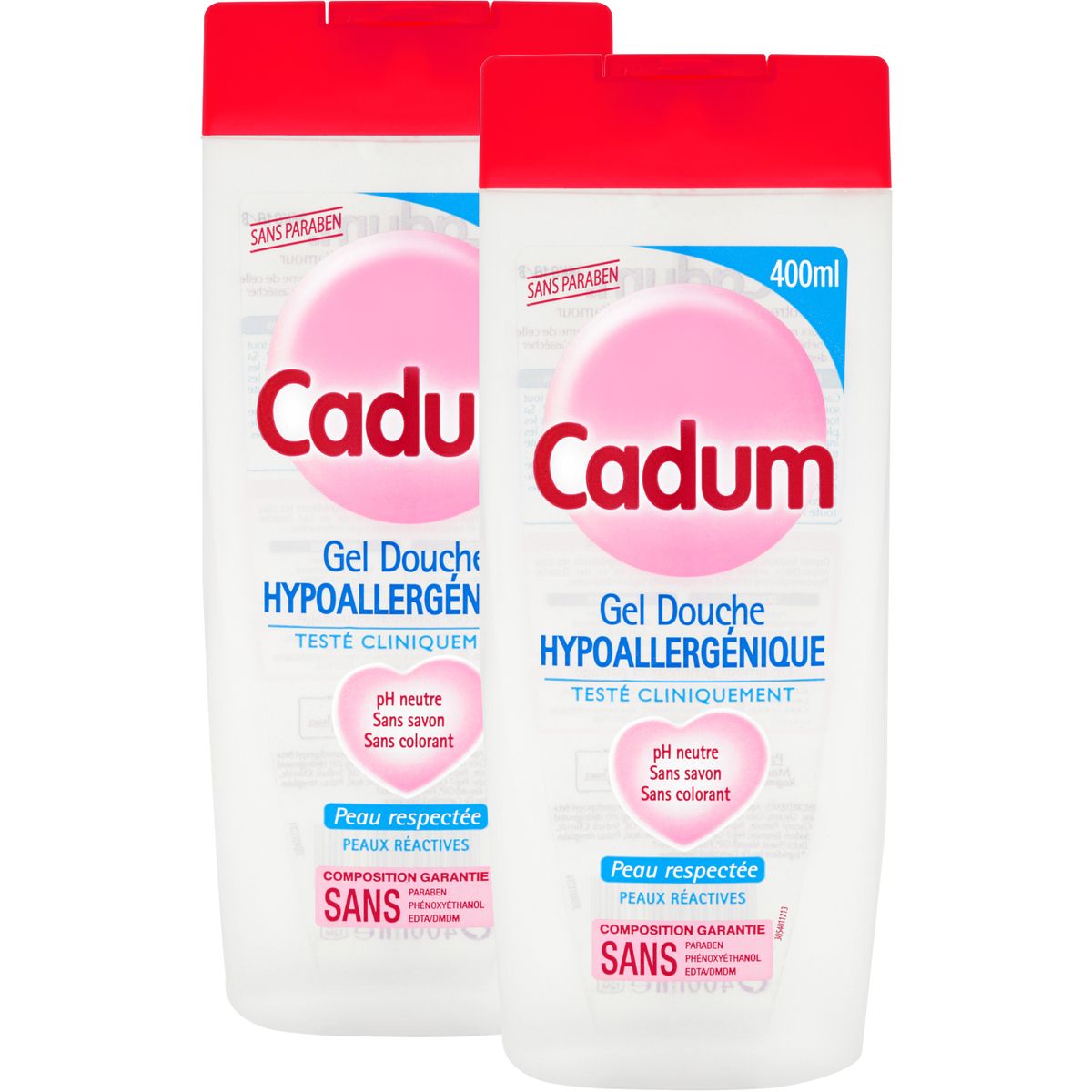 CADUM Gel douche hypoallergénique peaux réactives 2x400ml