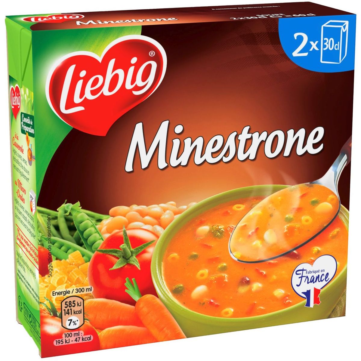 LIEBIG Soupe minestrone 2 personnes 2x30cl