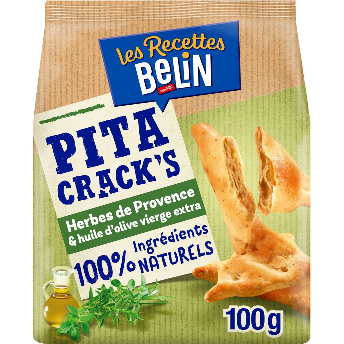 TUC Pita Crack's crackers aux herbes de Provence et huile d'olive extra vierge 100g