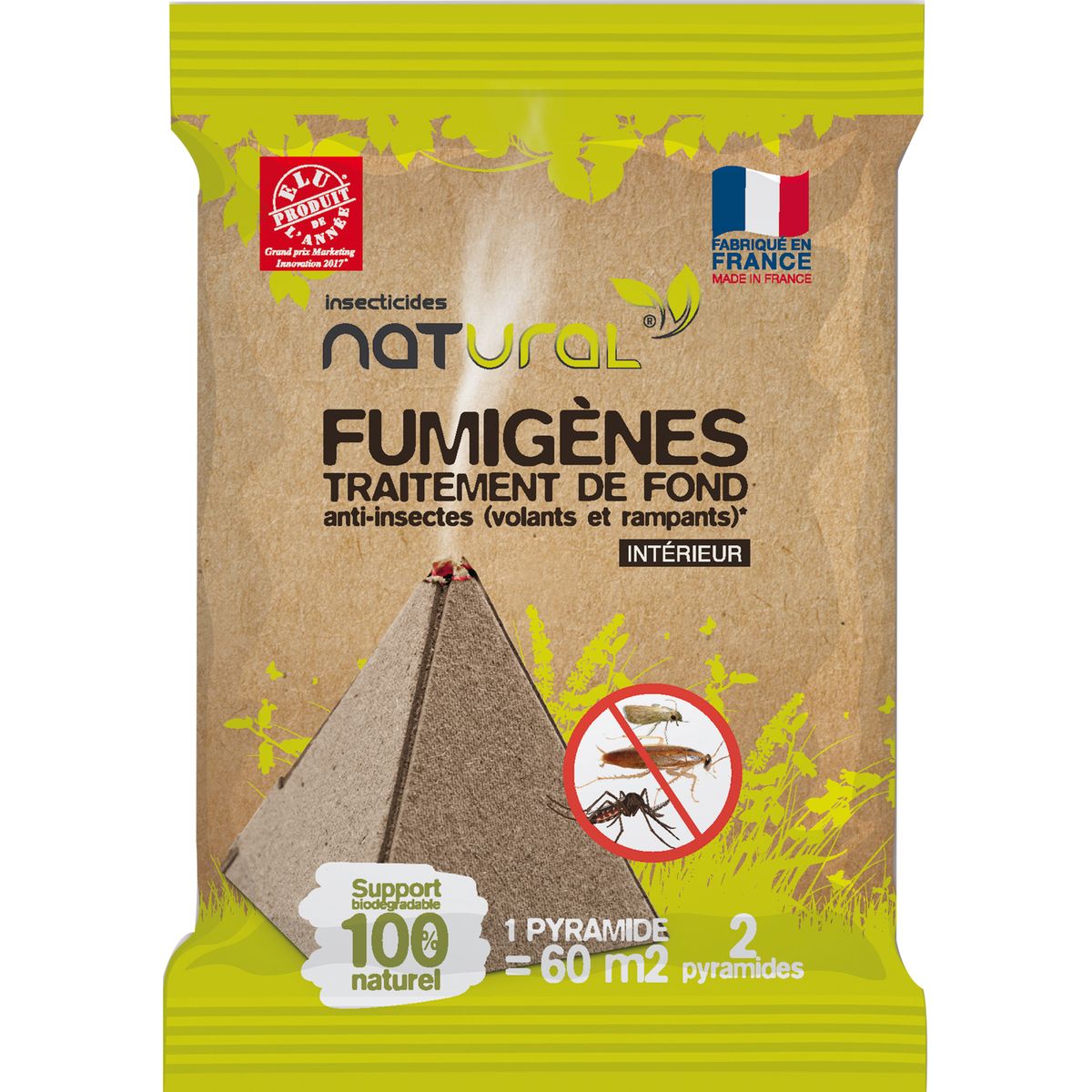 LOTENTIK Pyramides fumigènes anti-insectes intérieur 2 pyramides