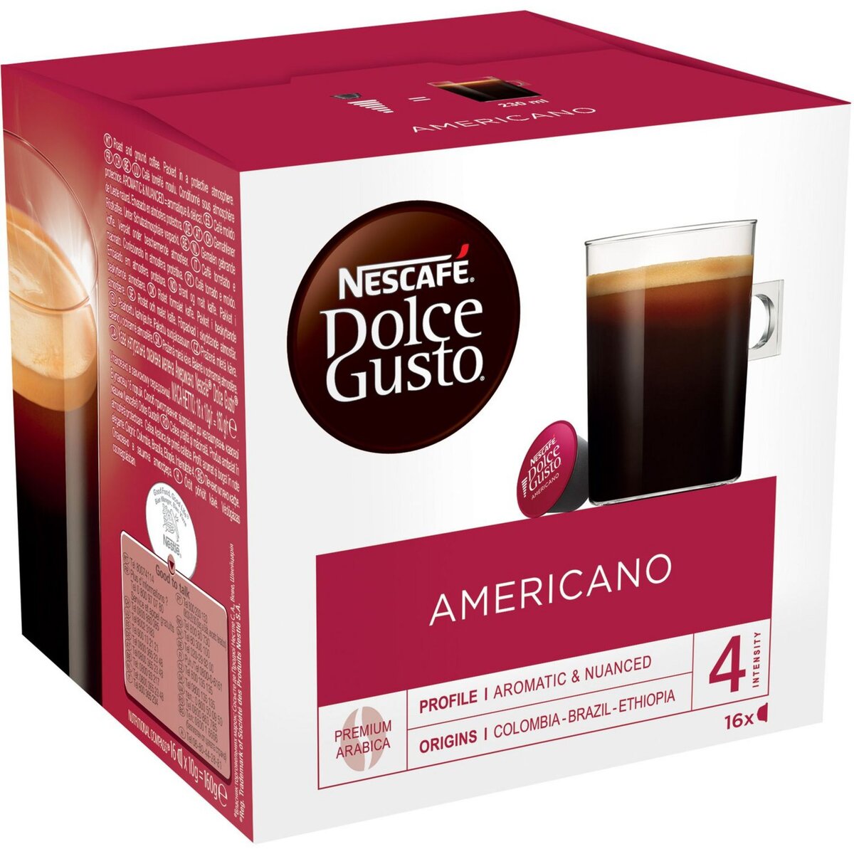 DOLCE GUSTO Dolce Gusto Café Americano en dosette 160g 16 dosettes 160g