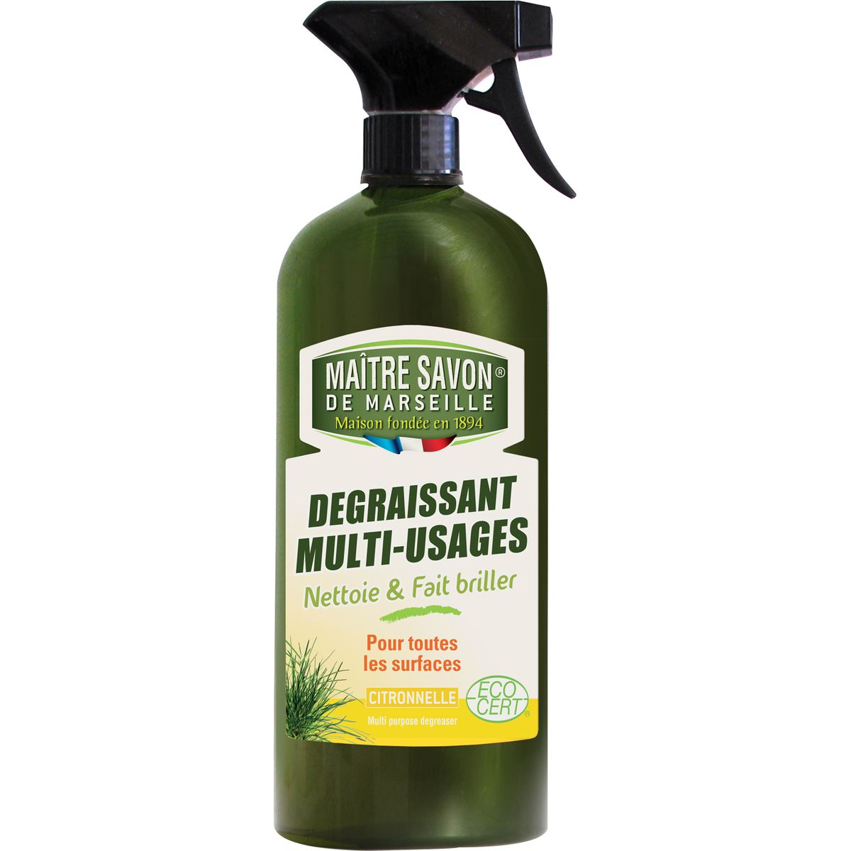MAITRE SAVON Spray dégraissant multi-usages à la citronnelle 750ml