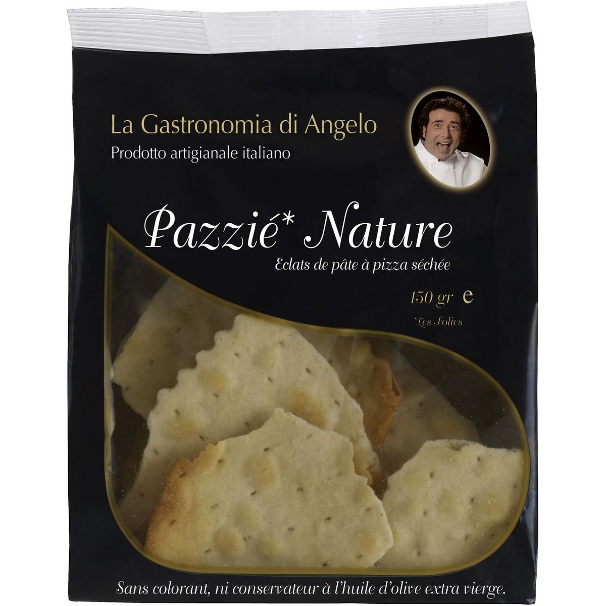 LA GASTRONOMIA DI ANGELO Pazzié nature éclats de pâte à pizza séchée 150g