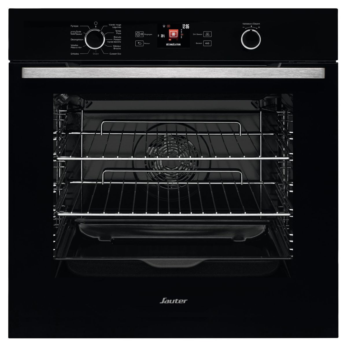 SAUTER Four Encastrable SOP5582B, 73 L, Multifonction, Nettoyage pyrolyse