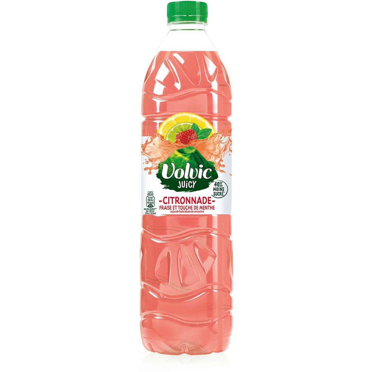 VOLVIC Citronnade juicy saveur fraise et touche de menthe 1,5l