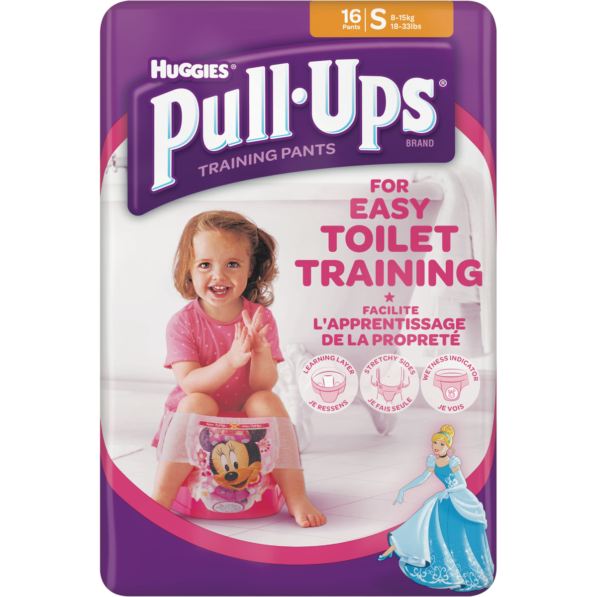 HUGGIES Pull-Ups culottes d'apprentissage filles taiile 4 (8-15kg) 16 culottes