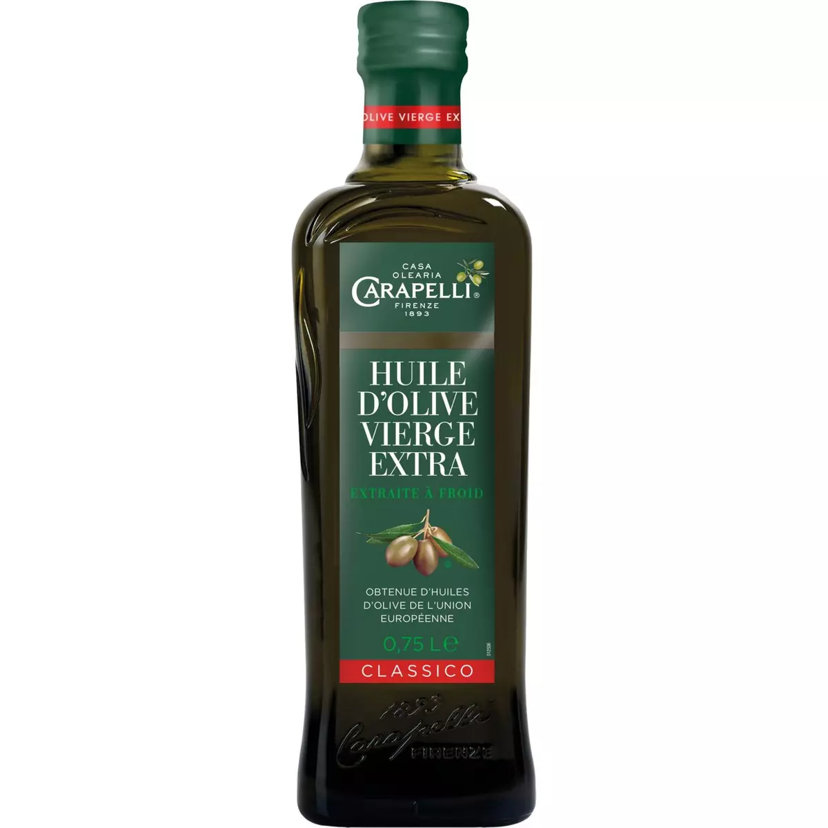 CARAPELLI Huile d'olive extra vierge classico extraite à froid 75cl