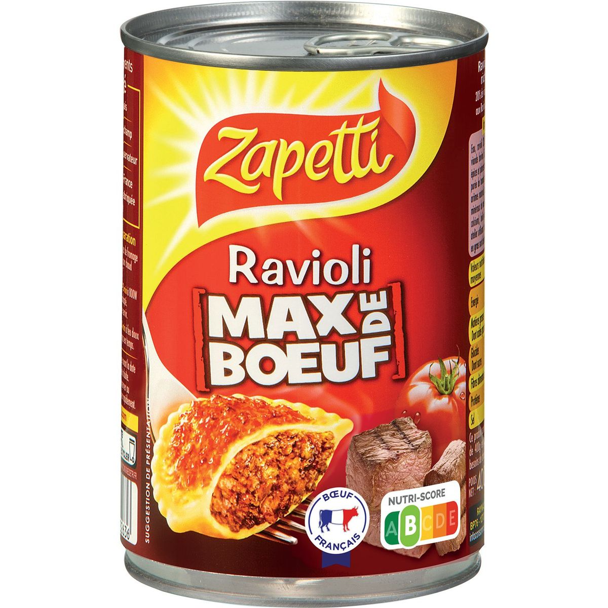 ZAPETTI Zapetti ravioli max de boeuf 400g