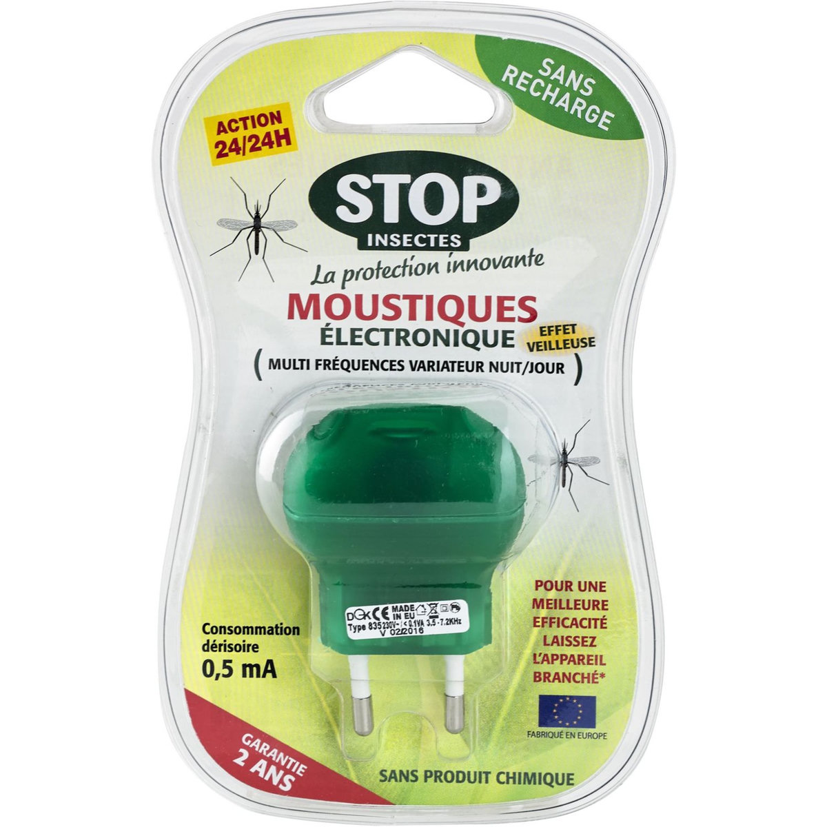 STOP INSECTES Anti-moustiques électronique sans recharge, sans produits ...