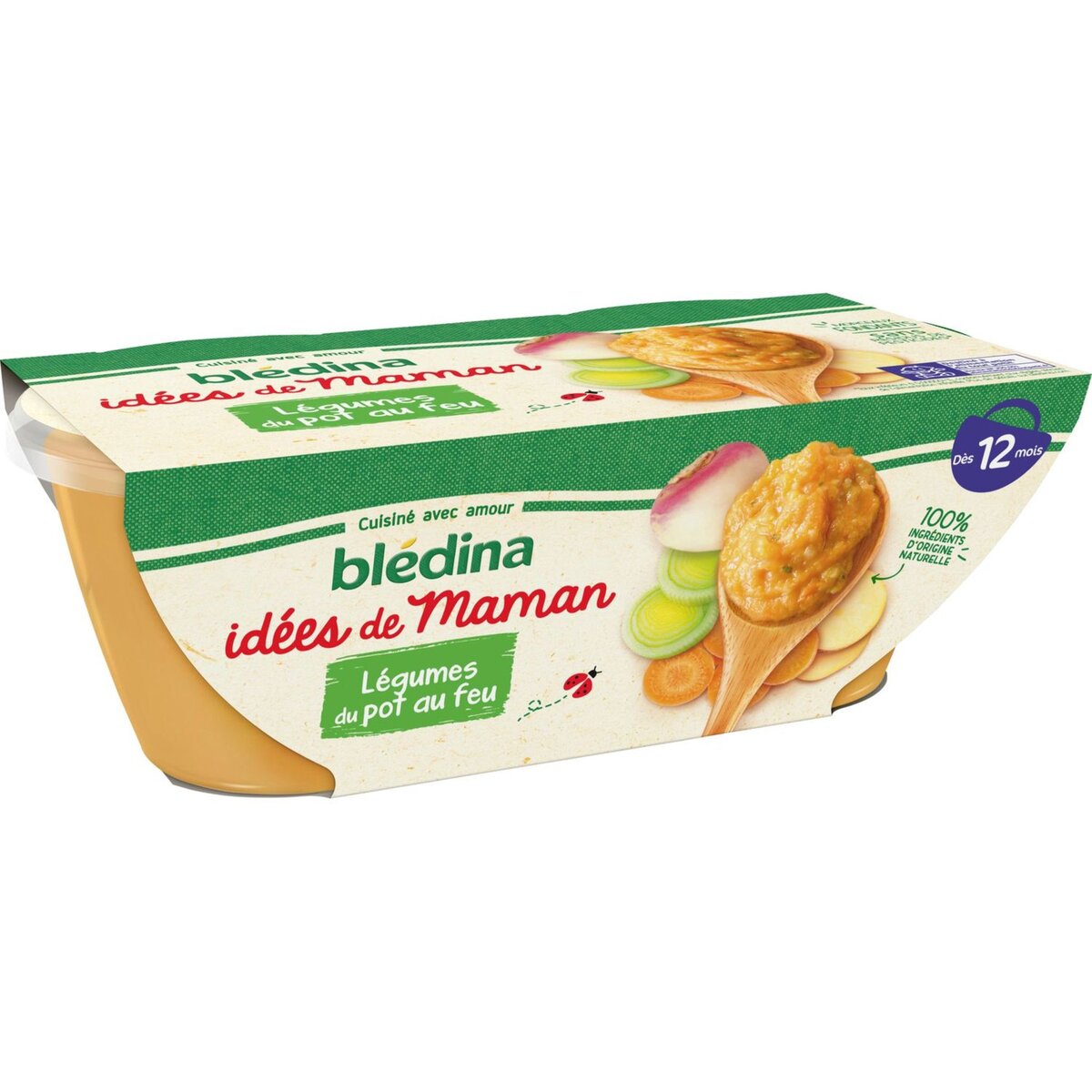 BLEDINA Petit pot légumes verts poulet dès 6 mois 2x200g pas cher 