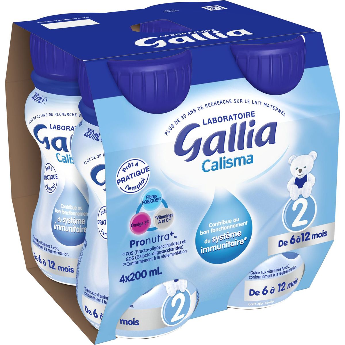 GALLIA Gallia Calisma 2 lait 2ème âge liquide dès 6 mois 4x20cl 4x20cl