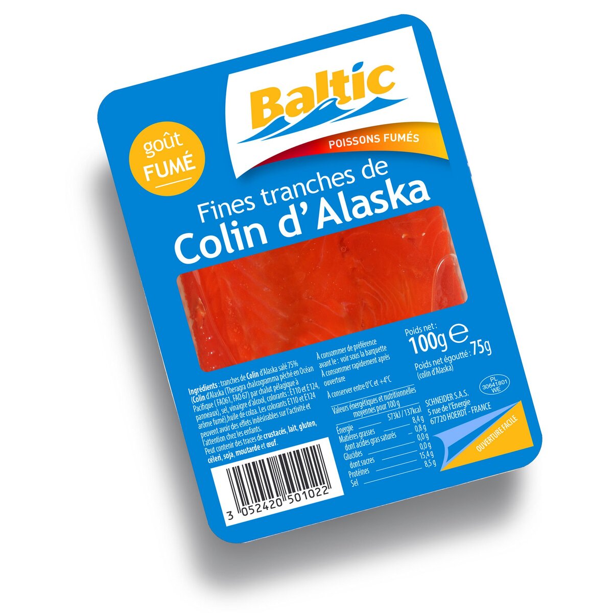 BALTIC Fines tranches colin d'Alaska 100g
