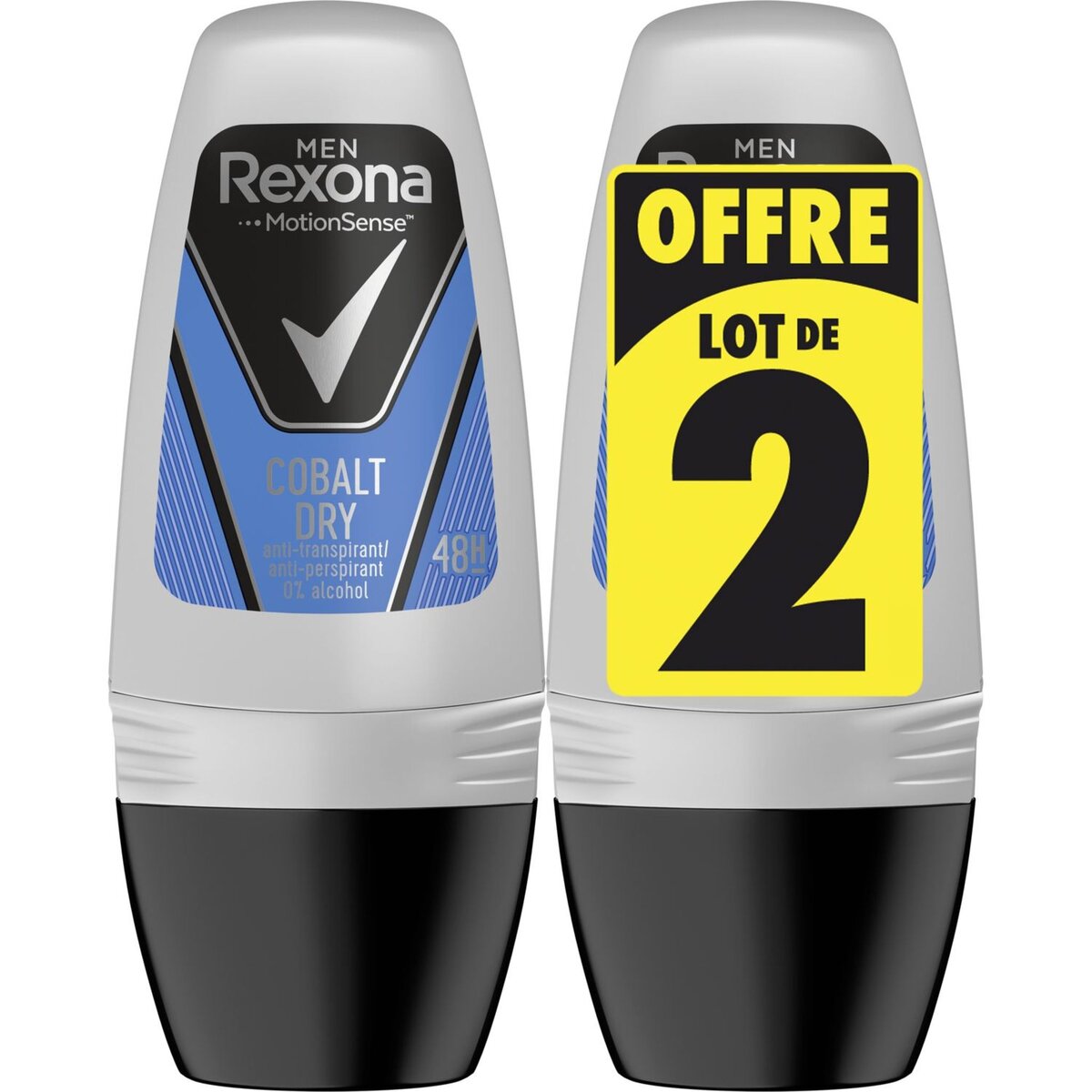 REXONA Men déodorant stick 48h homme cobalt dry 2x50ml
