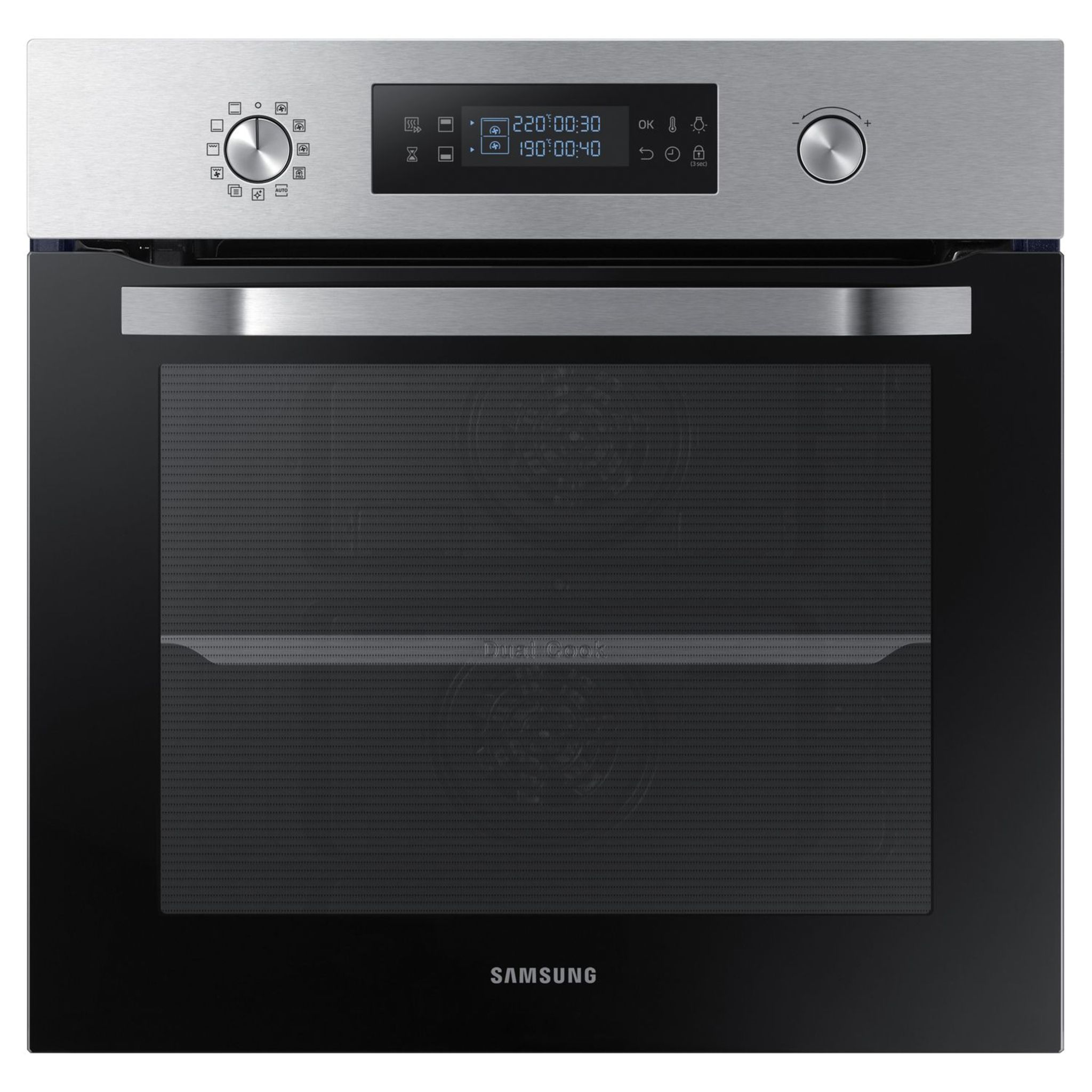 Voir la diapositive 1 : SAMSUNG Four encastrable NV64R3571BS, 64 L, Multifonction, Chaleur pulsée, Nettoyage pyrolyse, 2 cavités indépendantes