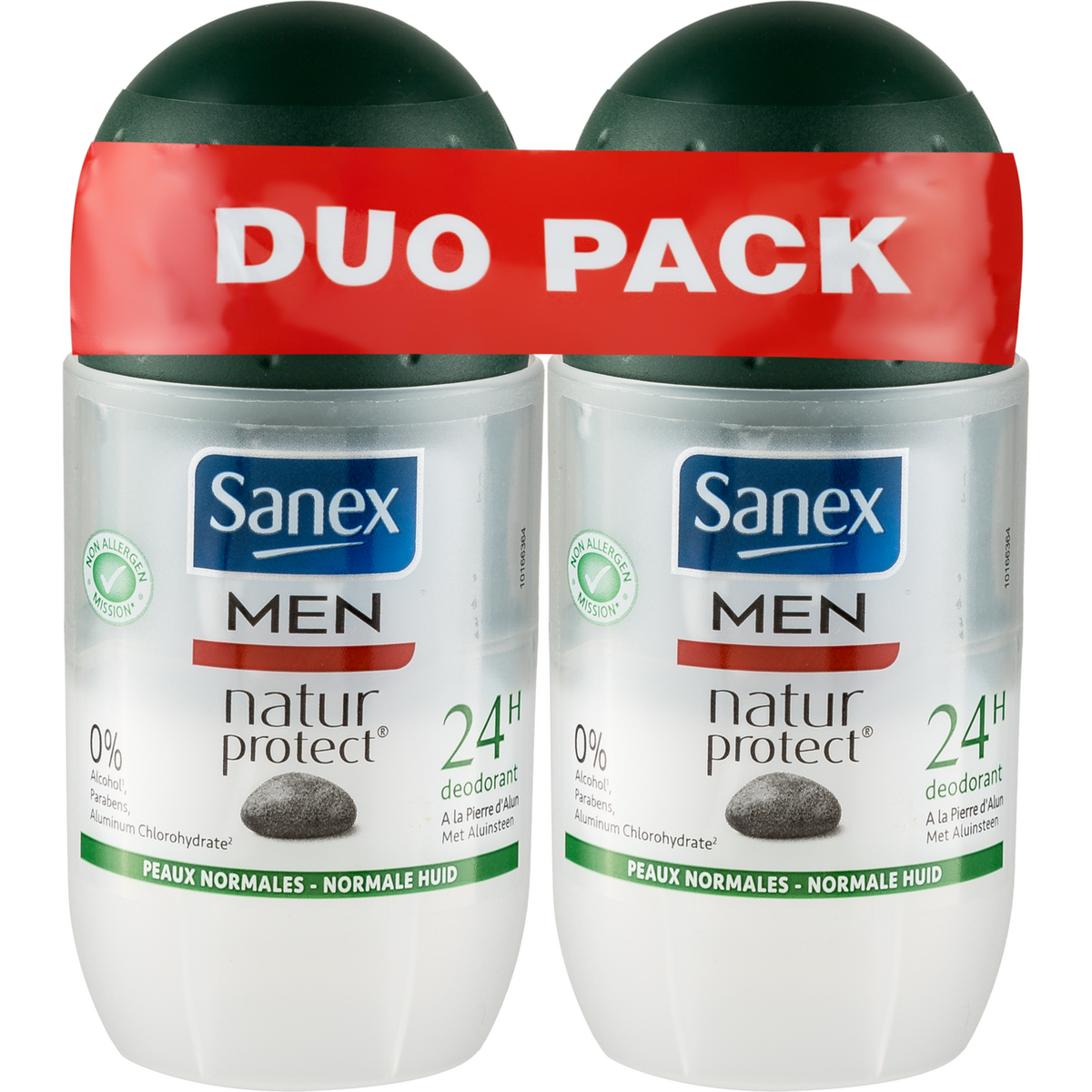 SANEX MEN Natur Protect Déodorant bille Nature peux normales 2x50ml