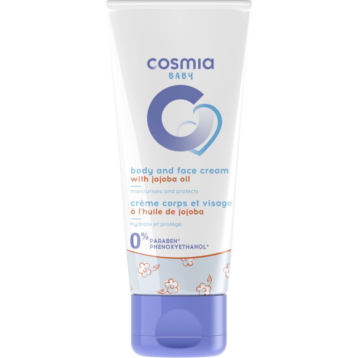 COSMIA BABY Crème hydratante corps et visage à l'huile de jojoba 100ml