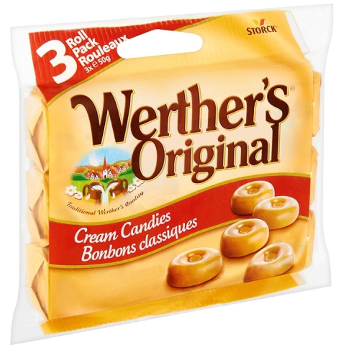 bonbons à la crème originaux storck werther's sans sucre 150 g