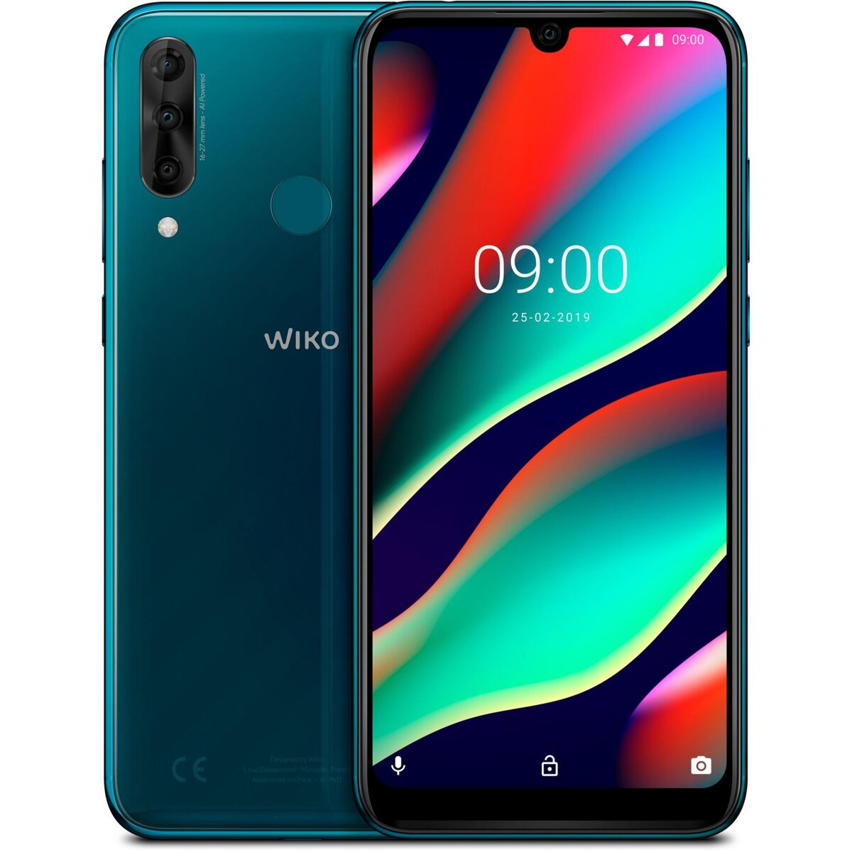 WIKO Smartphone VIEW3 PRO - 128 Go - Bleu foncé - Ocean - 6.3 pouces - 4G