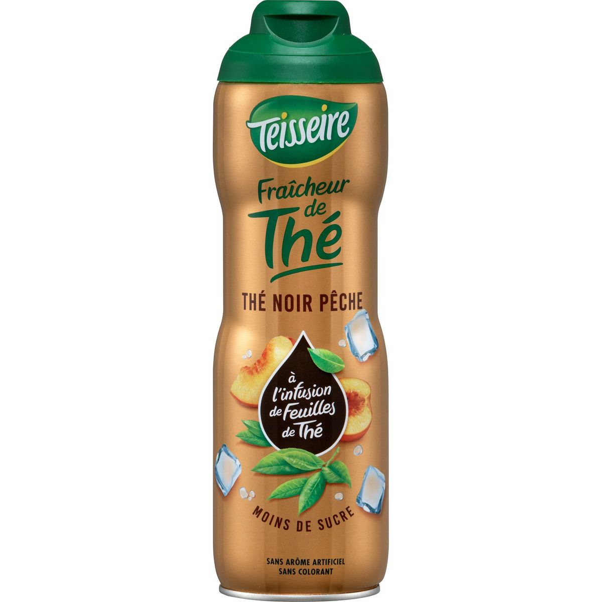 TEISSEIRE Sirop fraîcheur de thé noir infusé à la pêche bidon 60cl