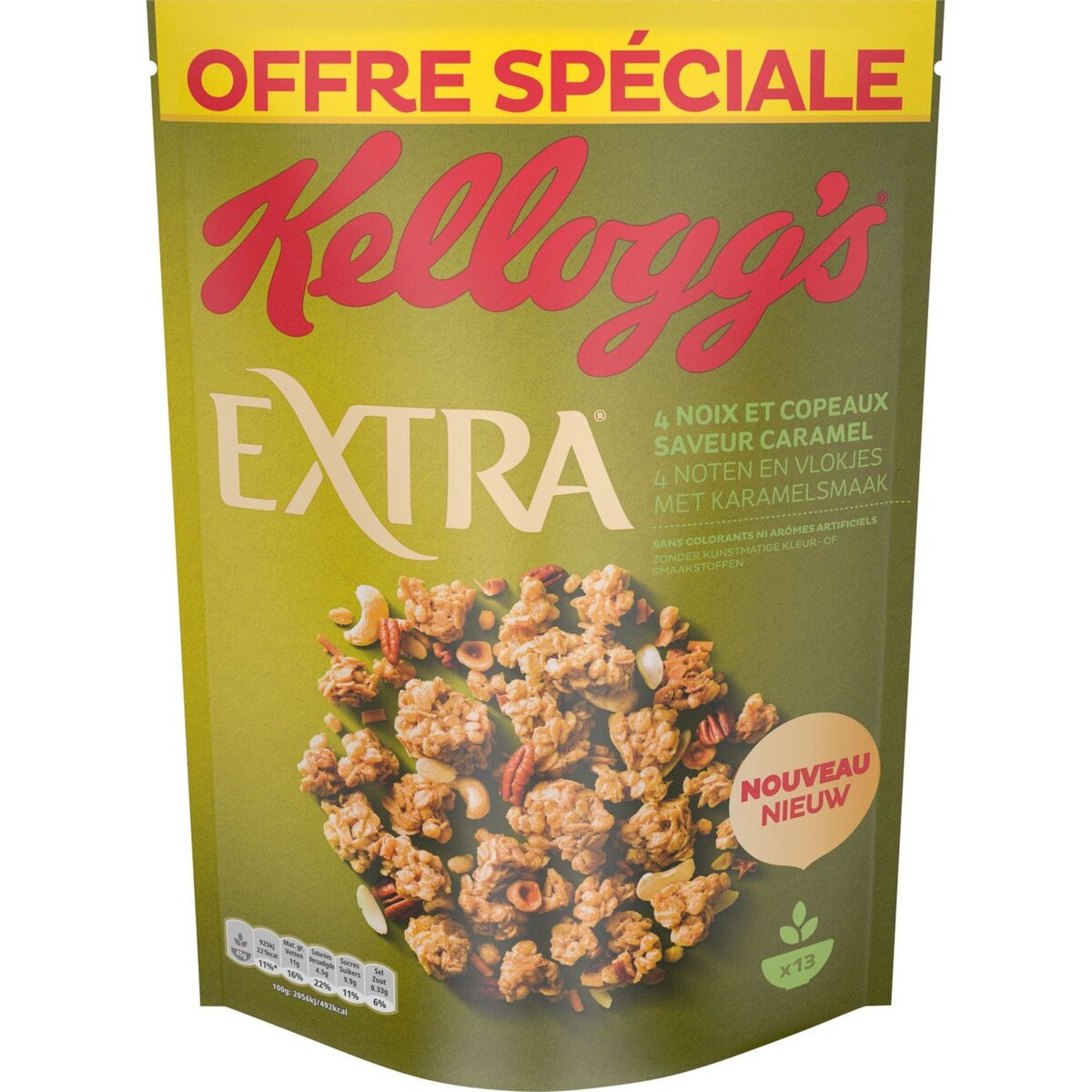 KELLOGG'S Kellogg's extra 4nuts et caramel 600g 600g