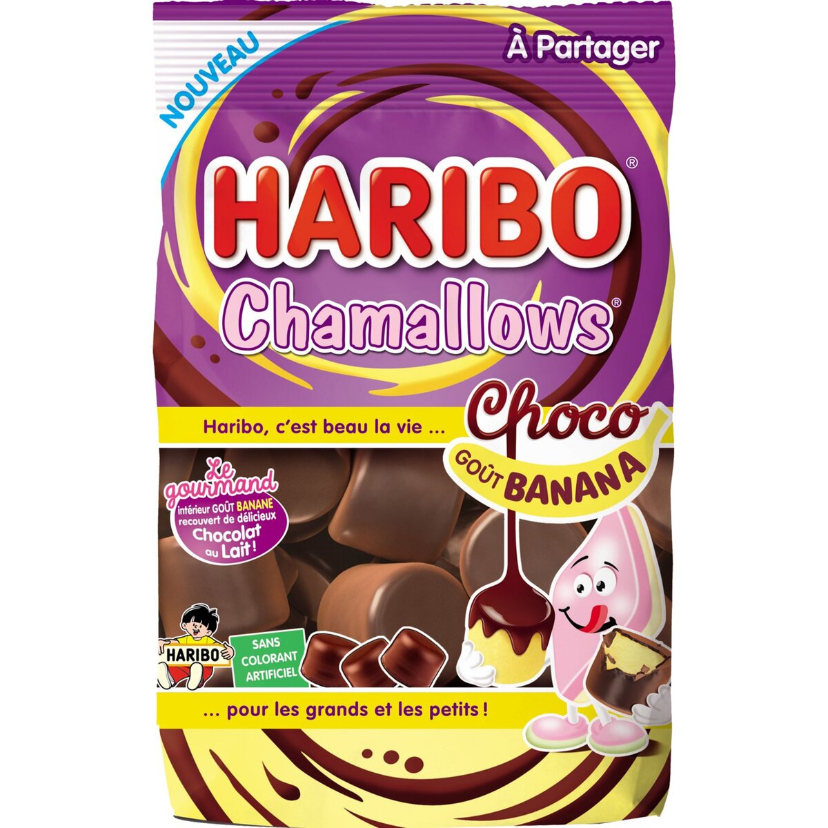 HARIBO Chamallows goût choco banane 150g