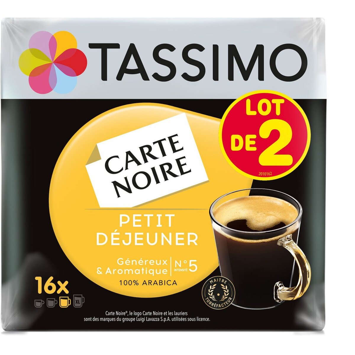 TASSIMO Tassimo carte noire breakfast classic dosette 2x16 -267g pas cher 