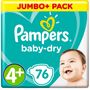 Voir la diapositive 3 : PAMPERS Pampers Baby-dry couches taille 4+ (10-15kg) x76 76 couches